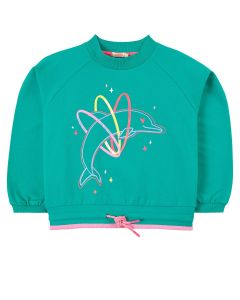 Billieblush Girls Green Dolphin Sweatshirt