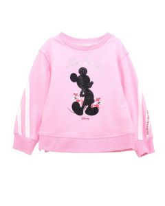 Monnalisa Pink Cotton Disney Minnie Sweatshirt