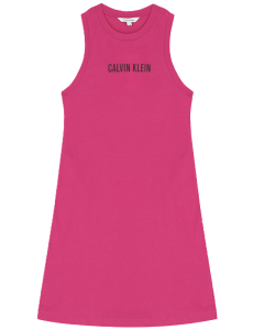 Calvin Klein Girls Pink Logo Dress