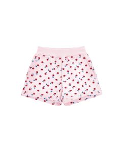 Monnalisa Girls Pink Cherry Print Jersey Shorts