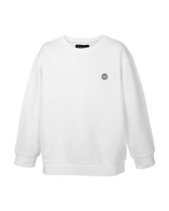 Emporio Armani White Rubber Stamp Logo Sweatshirt