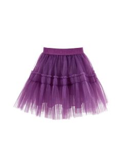 Monnalisa Girls Black Purple Full Tulle Skirt