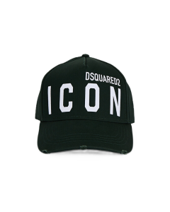 DSQUARED2 ICON Black Cap With White Logo SS24