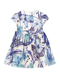 Il Gufo Blue Cotton Floral Dress