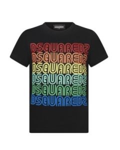 DSQUARED2 Black Multi Coloured Logo T-Shirt