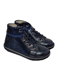 Ricosta Girls "Chilbie" Navy Lace Up Boots