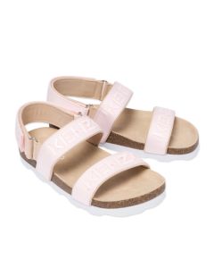 KENZO KIDS Pink Logo Sport Sandals
