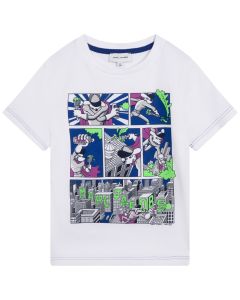 MARC JACOBS Boys White Comic Colourful Print T-Shirt