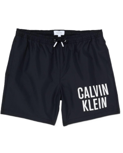 Calvin Klein Black Double Band Logo Swimshorts