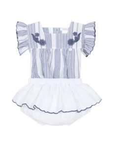 Deolinda Baby Girl&#039;s Blue Stripped Pants Set
