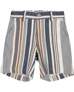 Il Gufo Boys Grey Striped Grey Linen Shorts