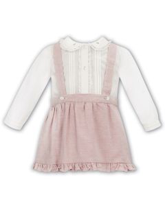 Sarah Louise Ivory & Pink Cotton Skirt Set