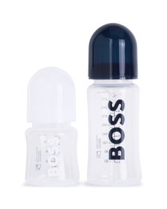 BOSS Navy New Logos Baby Bottles (2 Pack)