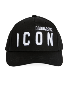 DSQUARED2 ICON Black Cap With White Logo SS24