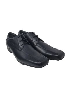 Start-Rite Boys Rhino Black Leather "Times" Lace Up Shoes