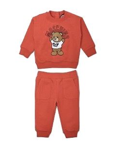 Moschino Baby Red Cotton Logo Tracksuit