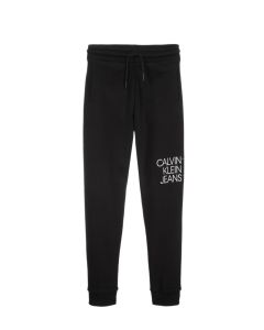 Calvin Klein Jeans Black Cotton Hybrid Logo Joggers