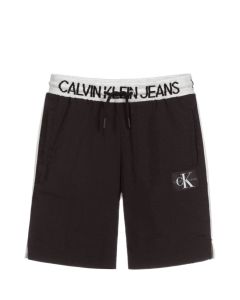 Calvin Klein Jeans Boys Black & Grey Logo Shorts