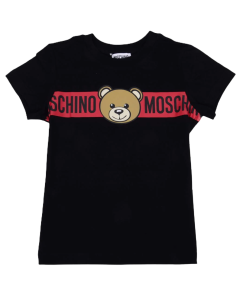 Moschino Black And Red Bear Logo T-Shirt