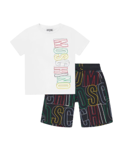 Moschino Boys Crazy Logo Shorts Set