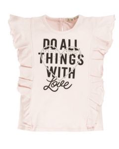 Everything Must Change Girls Pink and Frilled T-Shirt