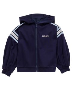 Kenzo Kids Navy Blue 'K' Hooded Sweatshirt Top