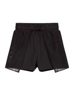 DKNY Black Logo Shorts with Mesh