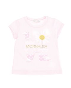 Monnalisa Girls Pink Love Logo T-Shirt