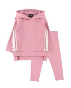 Emporio Armani Kids Pink Tracksuit Jacket And Joggers