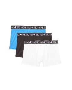 Calvin Klein White /Black/Aqua CK One Logo Boxers (3 Pack)