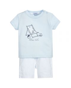 Absorba Baby Boy's Blue T-Shirt And Short Set