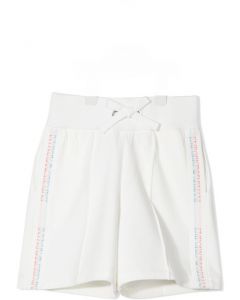 Emporio Armani Ivory Taped Logo Shorts