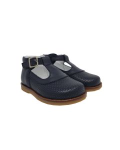 Beberlis Baby Blue Textured Shoes With Buckle