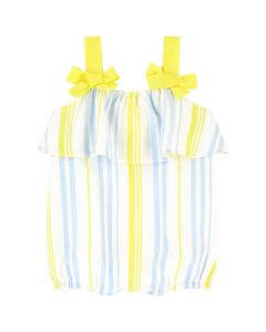 Lili Gaufrette Yellow & Blue Striped Shortie