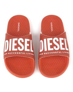 Diesel Teen Red Logo Sliders
