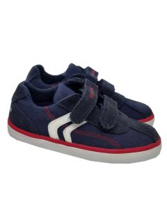 Geox Boys Navy Blue Trainers With Double Velcro Strap