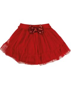 Everything Must Change Red Fabric Skirt With Bow