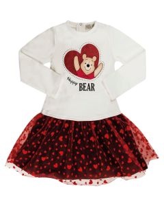 Everything Must Change Winnie the Pooh Ivory Love Heart Tulle Dress