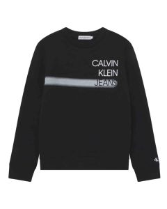 Calvin Klein Boys Black "Institutional Spray" Sweater