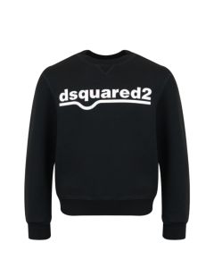 DSQUARED2 Black Large Printed Logo With Line  Sweater