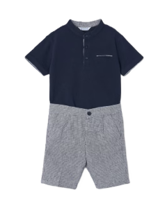 Mayoral Boys Navy Blue Cotton Shorts Set