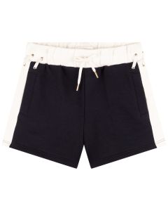 Chloé Girls Navy Blue Organic Cotton Sweatshirt Shorts