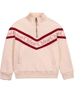 Chloé Pink Repeat Logo Sweatshirt