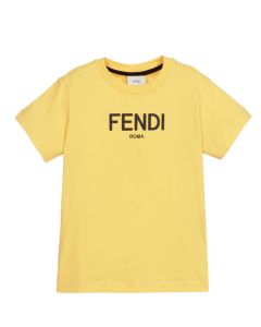Fendi Yellow & Black Logo T-Shirt