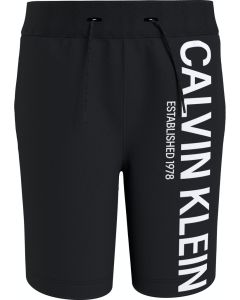 Calvin Klein Boys Black &#039;Hero&#039; Logo Jogger Shorts
