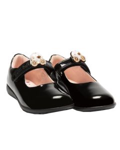 Lelli Kelly Girls Black Patent Leather &quot;Ella2&quot; Princess Carriage Shoes (F Fitting)