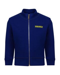DSQUARED2 Bright Blue Icon Logo Zip Up Top