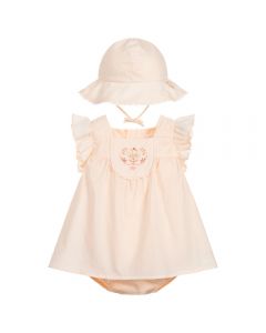 Chloé Pink Cotton Baby Dress Set