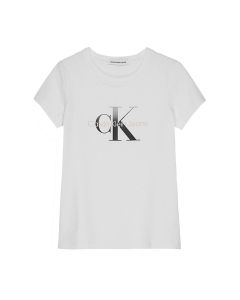 Calvin Klein Girls Bright White Logo T-shirt