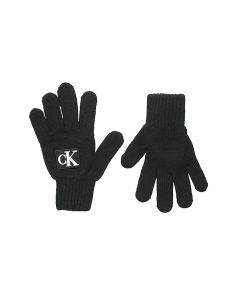 Calvin Klein Girls Black Embroidered Logo Gloves